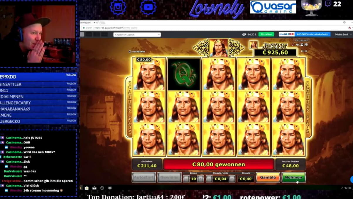 110 free casino spins at Casino com