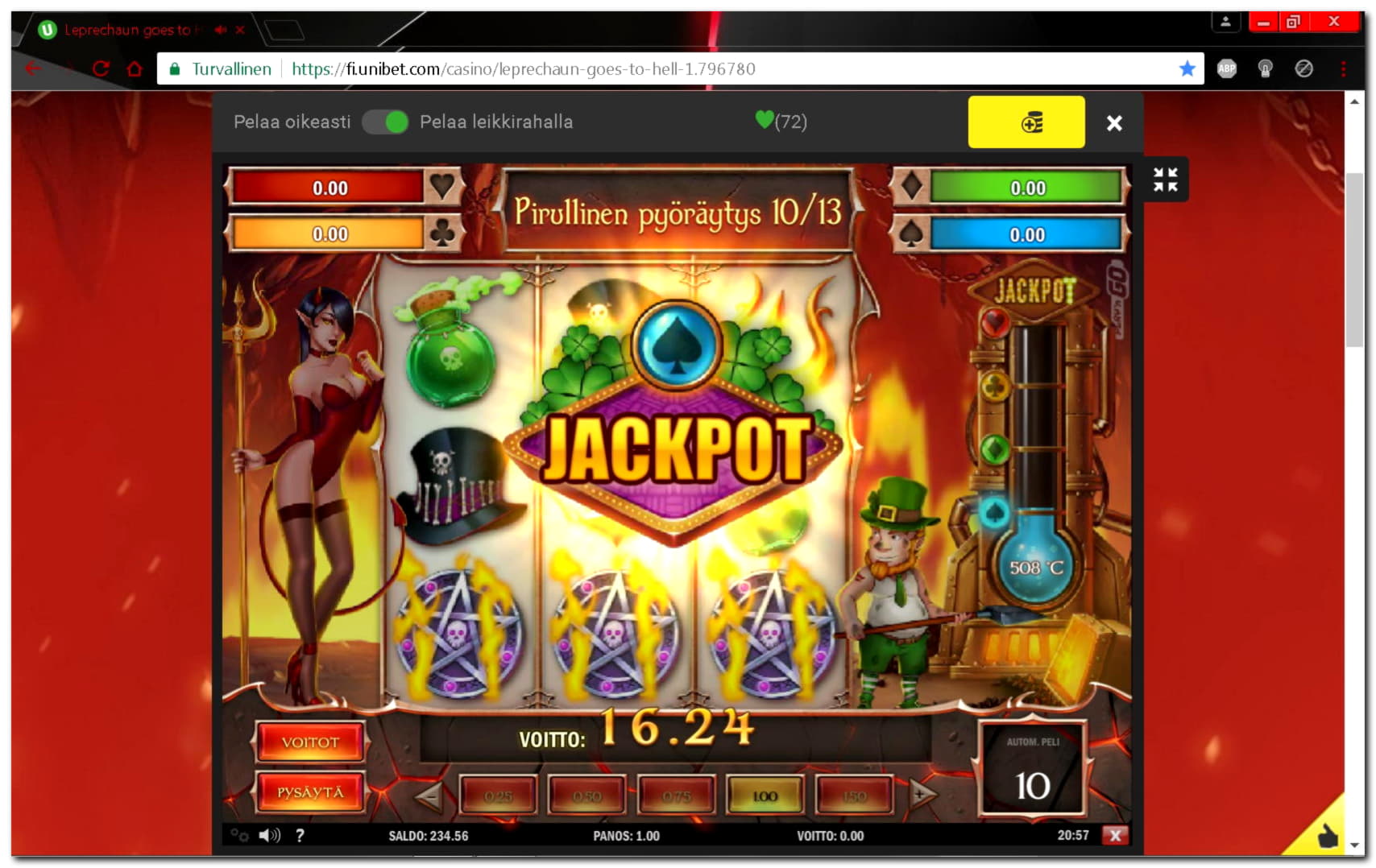 66 Free Spins no deposit at Euro Palace Casino