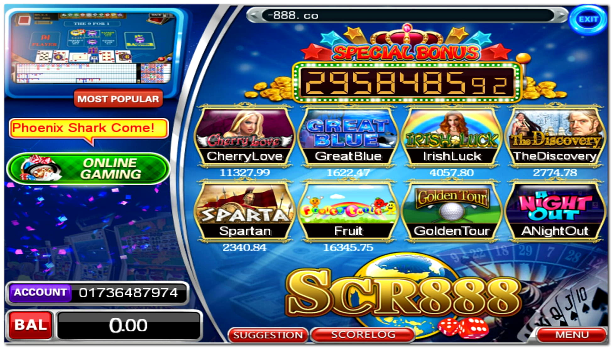 €1710 no deposit casino bonus at Party Casino