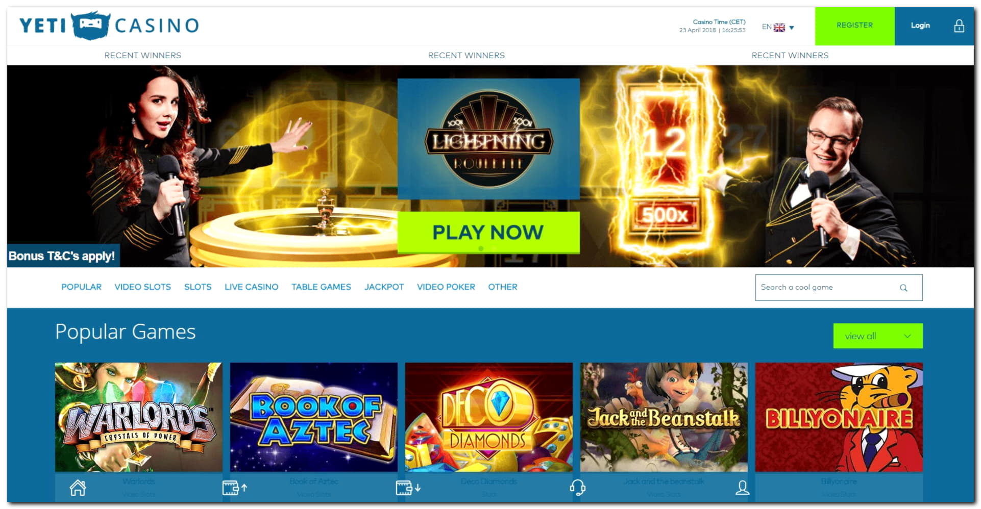 EURO 20 Online Casino Tournament at Slots Million Casino