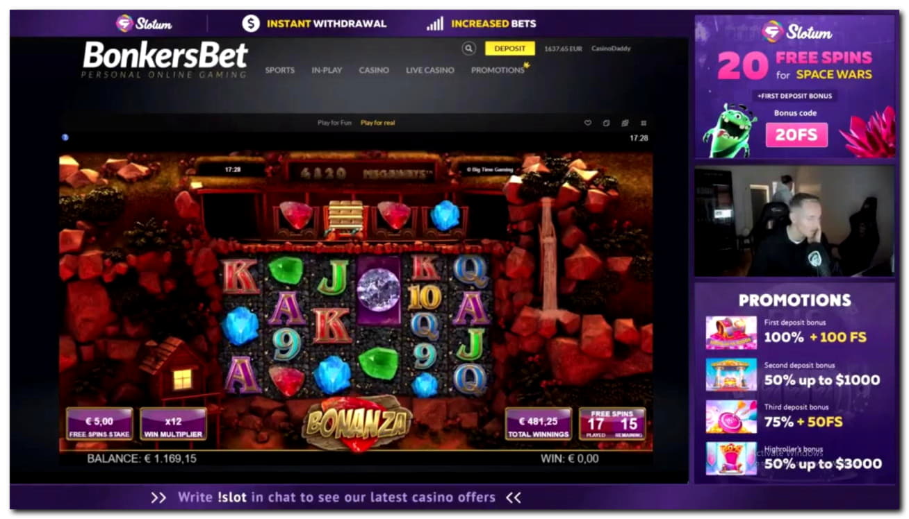 EUR 260 Daily freeroll slot tournament at Ruby Fortune Casino