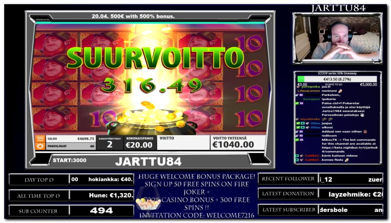 EUR 390 Free chip at Slots Heaven Casino