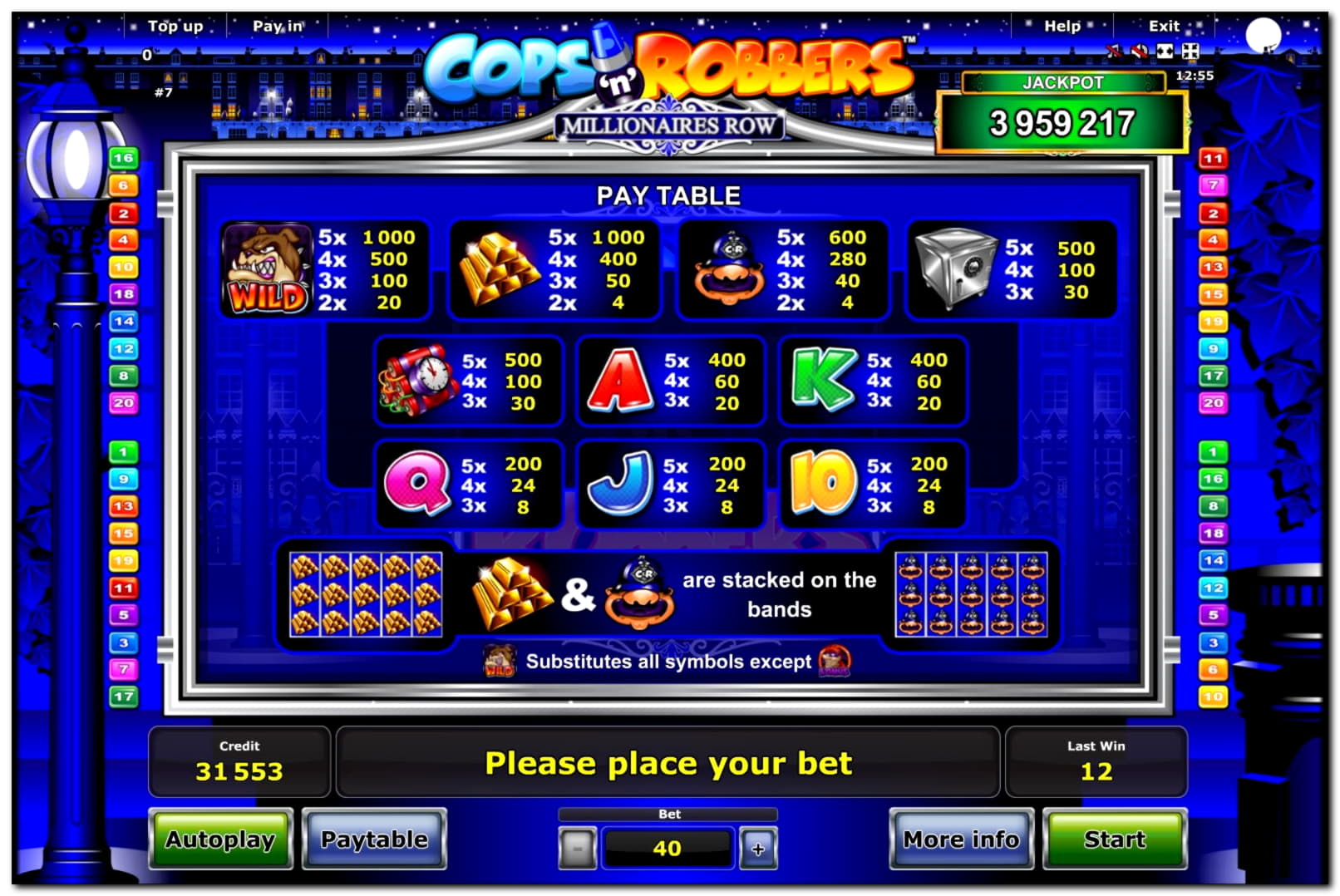 EURO 280 free casino chip at River Belle Casino