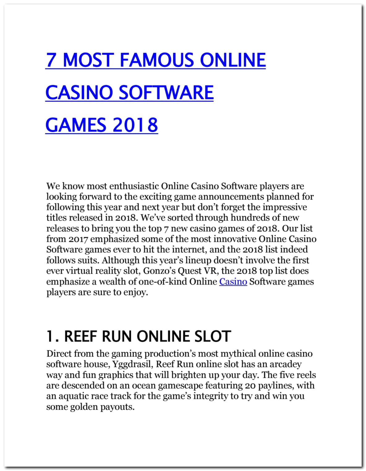 $70 Free Chip Casino at No Bonus Casino