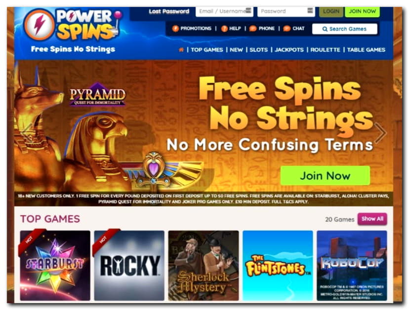 55 free spins no deposit at Party Casino