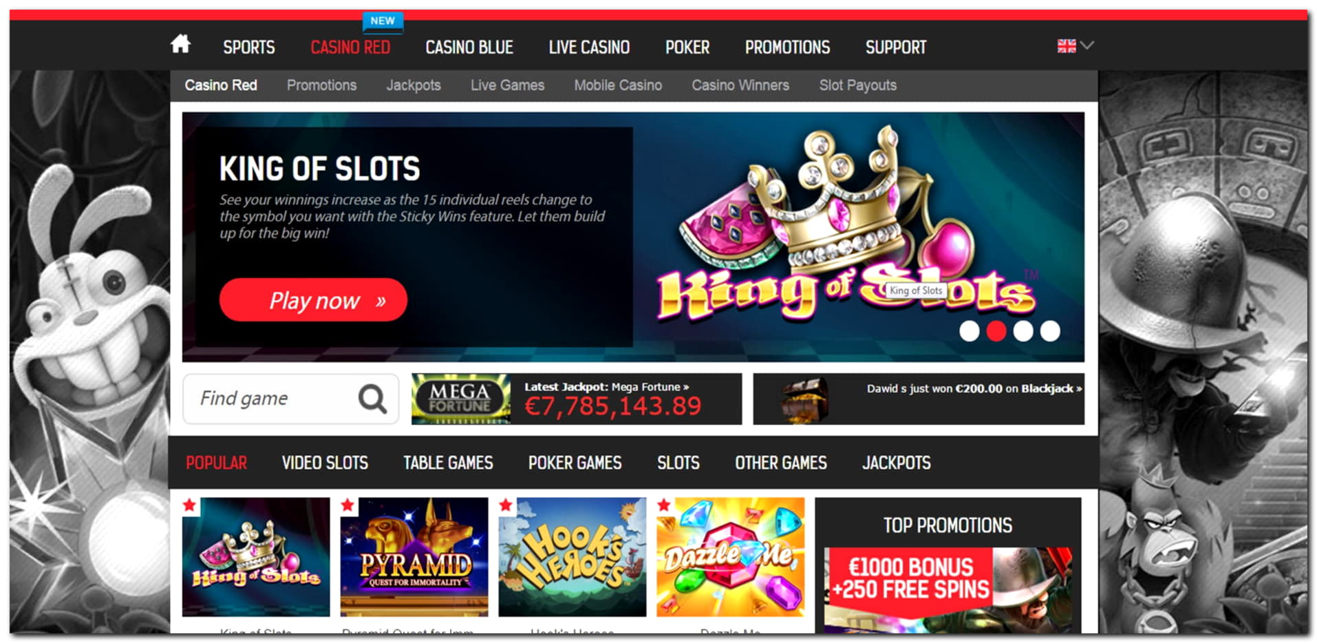 270% Match bonus casino at No Bonus Casino