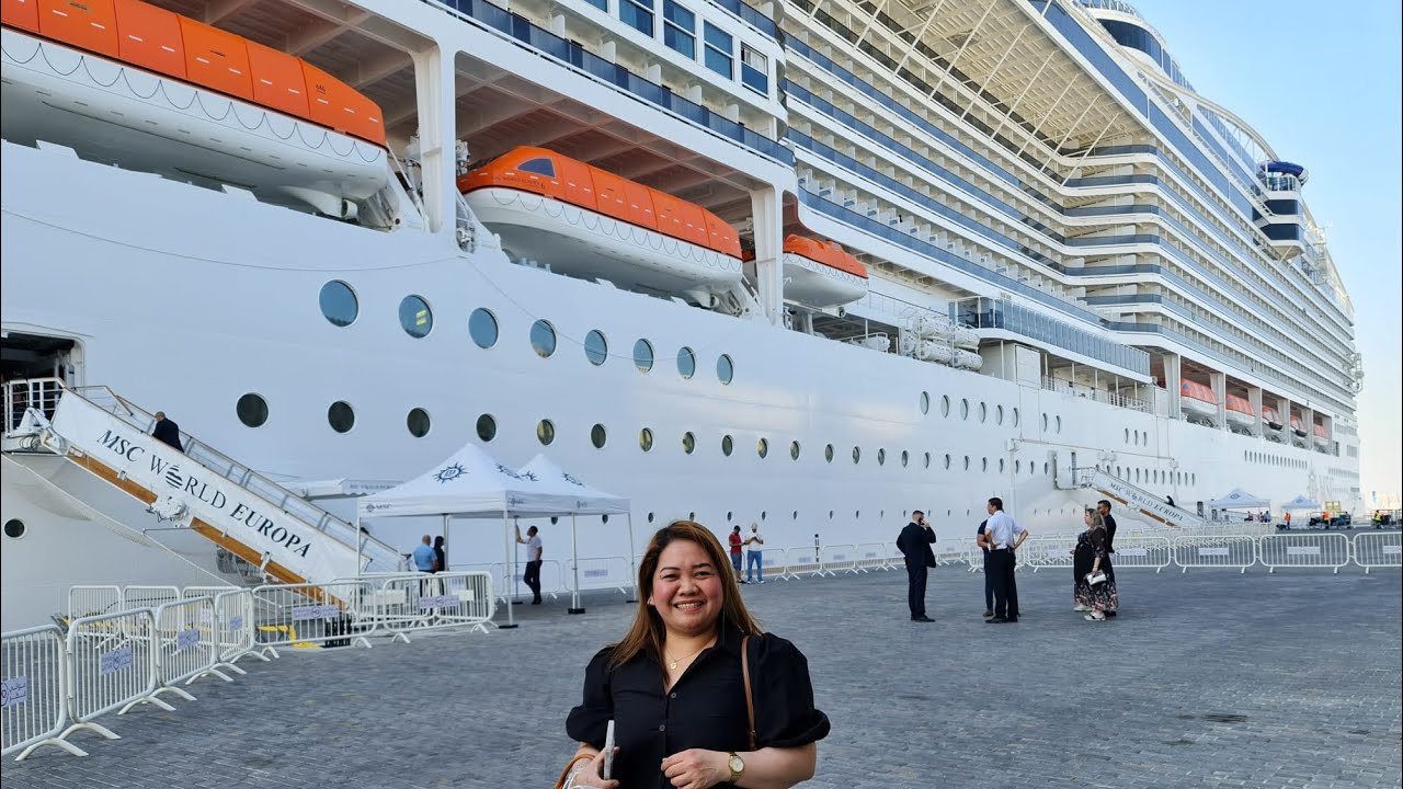A day tour at MSC World Europa the giant floating hotel inward Doha Qatar